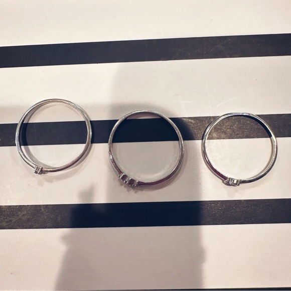 [ 2 FOR $35 ] 925 STERLING SILVER STACKABLE RING SET - Picture 3 of 3